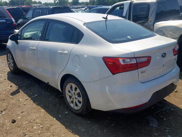 KNADM4A33G6669275 - 2016 KIA RIO LX WHITE photo 3