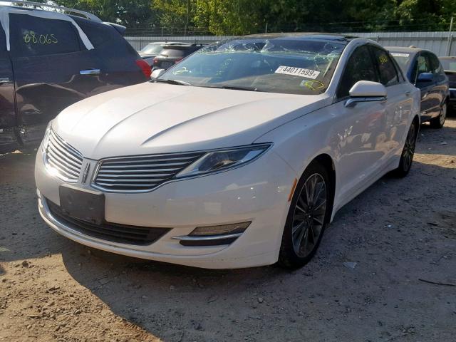 3LN6L2LUXER834128 - 2014 LINCOLN MKZ HYBRID WHITE photo 2