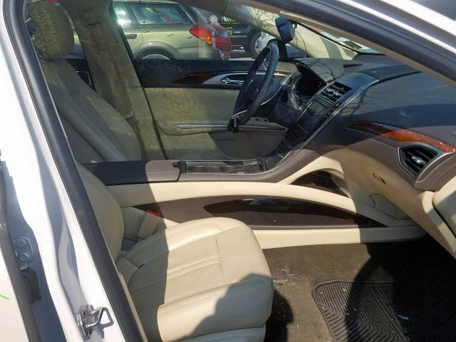 3LN6L2LUXER834128 - 2014 LINCOLN MKZ HYBRID WHITE photo 5