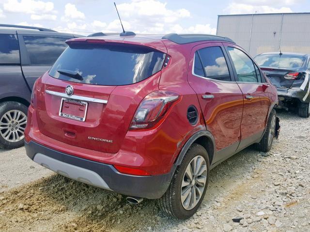 KL4CJASB2KB720383 - 2019 BUICK ENCORE PRE RED photo 4