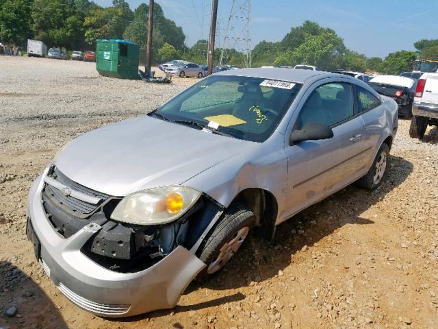 1G1AK15F677202563 - 2007 CHEVROLET COBALT LS SILVER photo 2