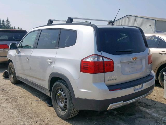 KL77P2ET1DK029796 - 2013 CHEVROLET ORLANDO LT SILVER photo 3