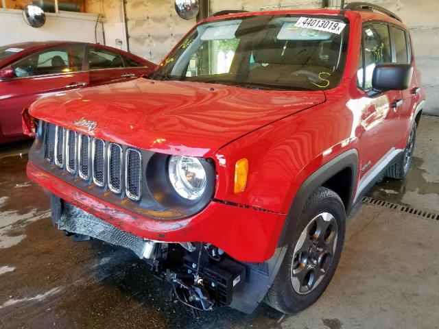ZACCJAAB9JPG69914 - 2018 JEEP RENEGADE S RED photo 2