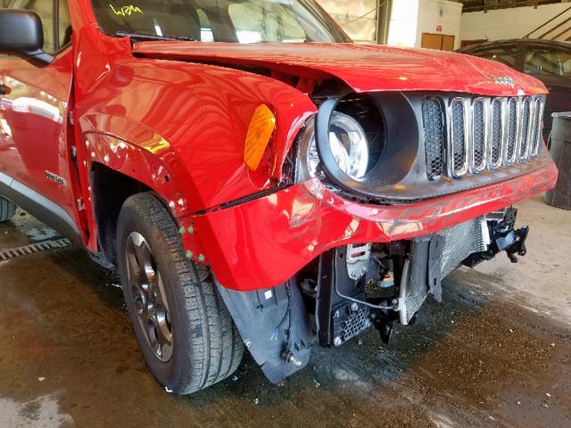 ZACCJAAB9JPG69914 - 2018 JEEP RENEGADE S RED photo 9