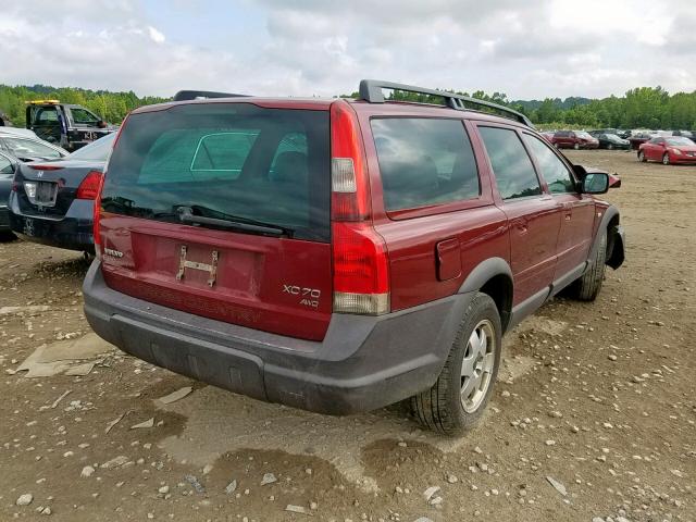 YV1SZ59H541141841 - 2004 VOLVO XC70 RED photo 4