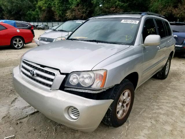 JTEHF21A210021109 - 2001 TOYOTA HIGHLANDER SILVER photo 2