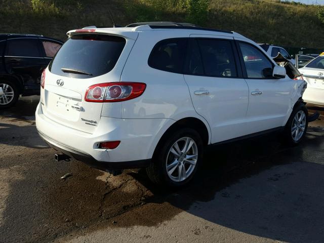 5NMSKDAG9AH386019 - 2010 HYUNDAI SANTA FE L WHITE photo 4