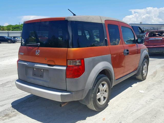 5J6YH18583L006238 - 2003 HONDA ELEMENT EX ORANGE photo 4