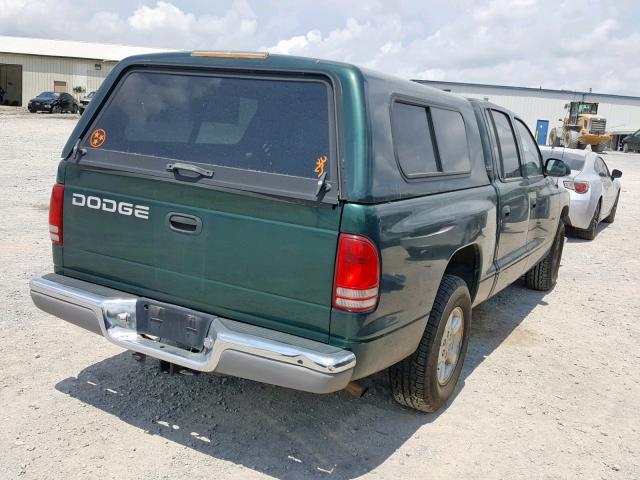 1B7GL2AX31S147982 - 2001 DODGE DAKOTA QUA GREEN photo 4