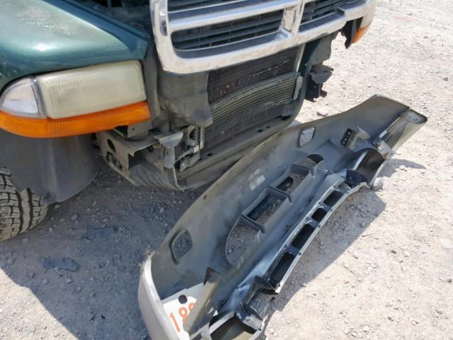 1B7GL2AX31S147982 - 2001 DODGE DAKOTA QUA GREEN photo 9