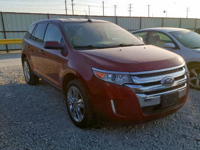 2FMDK3JC9DBC58250 - 2013 FORD EDGE SEL RED photo 1