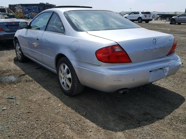19UYA42431A036706 - 2001 ACURA 3.2CL SILVER photo 3
