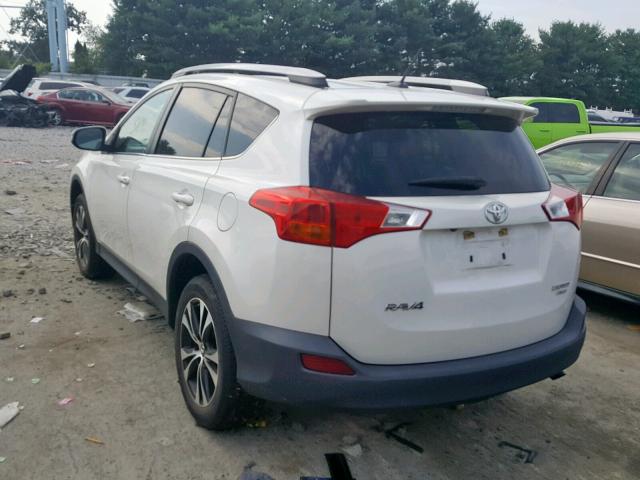 2T3DFREV5FW246443 - 2015 TOYOTA RAV4 LIMIT WHITE photo 3