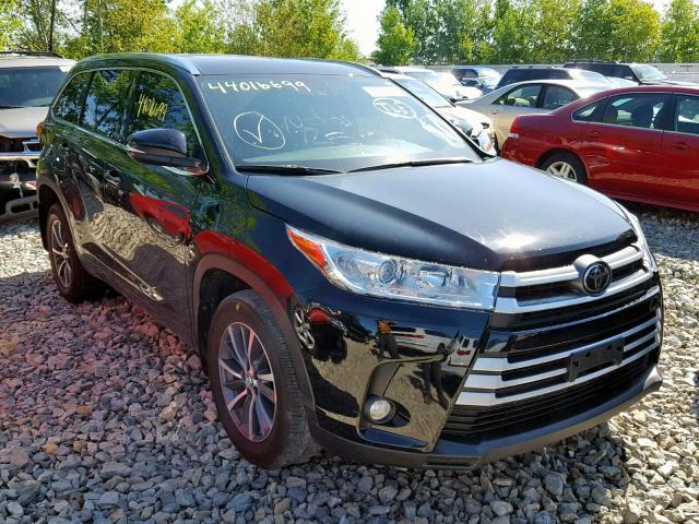 5TDJZRFH8HS384808 - 2017 TOYOTA HIGHLANDER BLACK photo 1