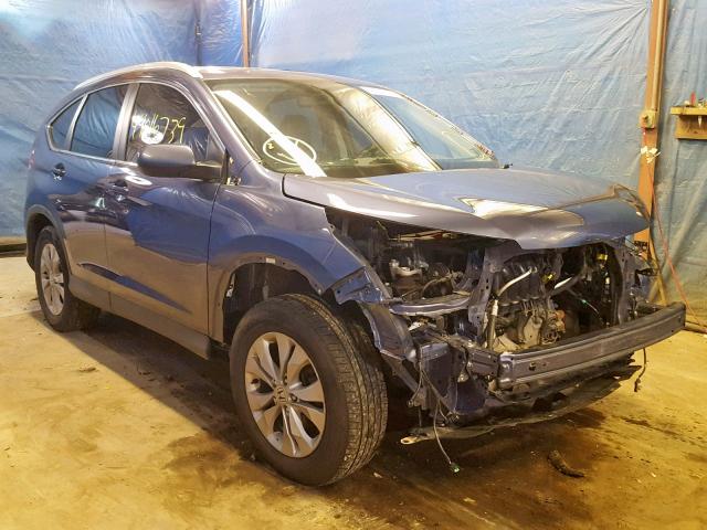 2HKRM4H76EH605851 - 2014 HONDA CR-V EXL BLUE photo 1