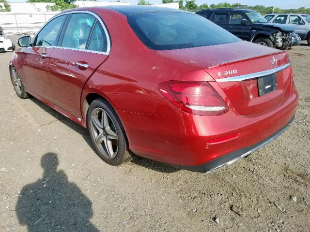 WDDZF4KB0JA382415 - 2018 MERCEDES-BENZ E 300 4MAT RED photo 3