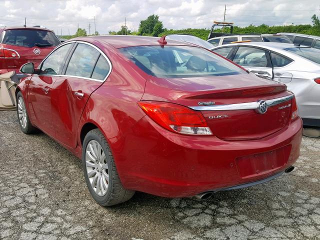 2G4GS5EV3D9158480 - 2013 BUICK REGAL PREM RED photo 3