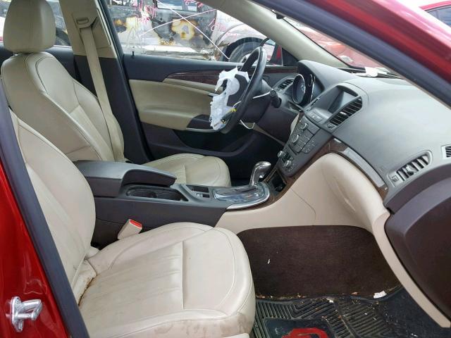 2G4GS5EV3D9158480 - 2013 BUICK REGAL PREM RED photo 5