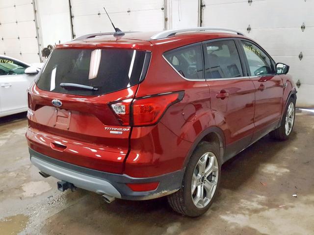 1FMCU9J91KUA78748 - 2019 FORD ESCAPE TIT RED photo 4