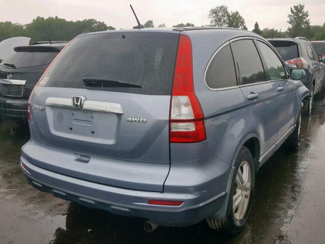 5J6RE4H71AL002903 - 2010 HONDA CR-V EXL BLUE photo 4