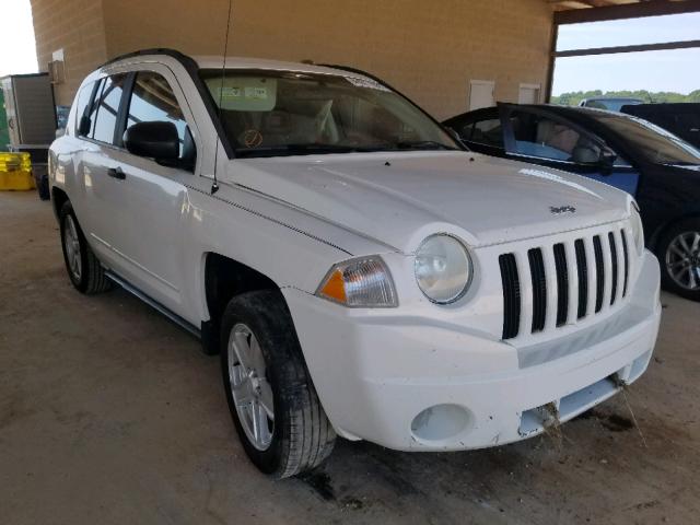 1J8FT47W07D244701 - 2007 JEEP COMPASS WHITE photo 1