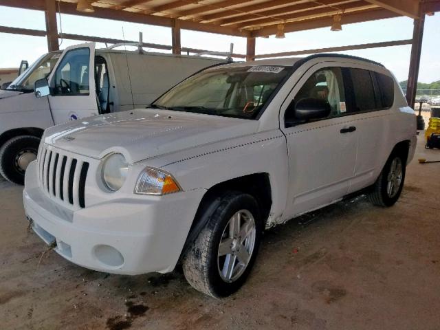 1J8FT47W07D244701 - 2007 JEEP COMPASS WHITE photo 2