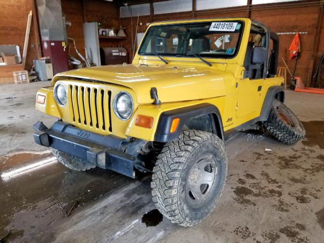 1J4FA39S94P725147 - 2004 JEEP WRANGLER X YELLOW photo 2