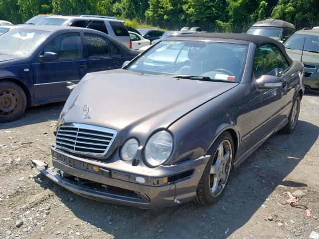 WDBLK74G52T119301 - 2002 MERCEDES-BENZ CLK 55 AMG GRAY photo 2