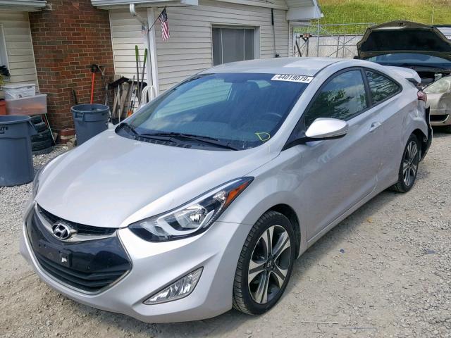 KMHDH6AH0EU028460 - 2014 HYUNDAI ELANTRA CO SILVER photo 2