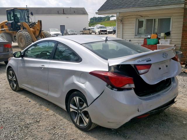 KMHDH6AH0EU028460 - 2014 HYUNDAI ELANTRA CO SILVER photo 3