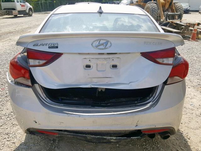 KMHDH6AH0EU028460 - 2014 HYUNDAI ELANTRA CO SILVER photo 9