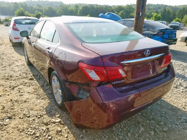 JTHBJ46G972055545 - 2007 LEXUS ES 350 BURGUNDY photo 3