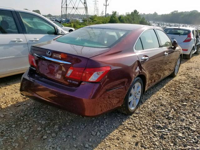 JTHBJ46G972055545 - 2007 LEXUS ES 350 BURGUNDY photo 4