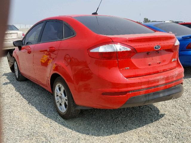 3FADP4BJ5EM174666 - 2014 FORD FIESTA SE RED photo 3