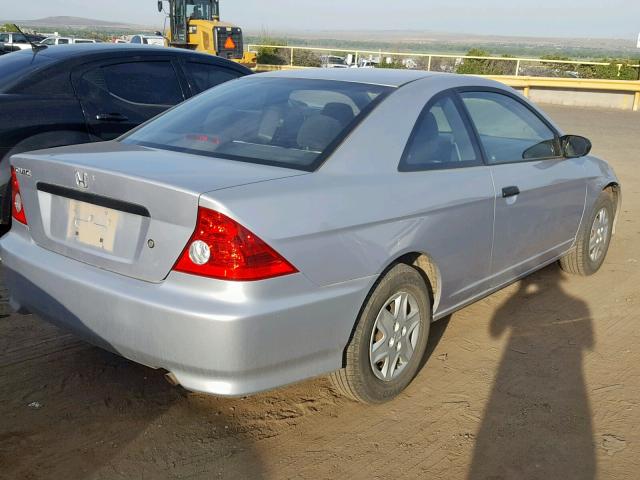 1HGEM21305L070474 - 2005 HONDA CIVIC DX V SILVER photo 4