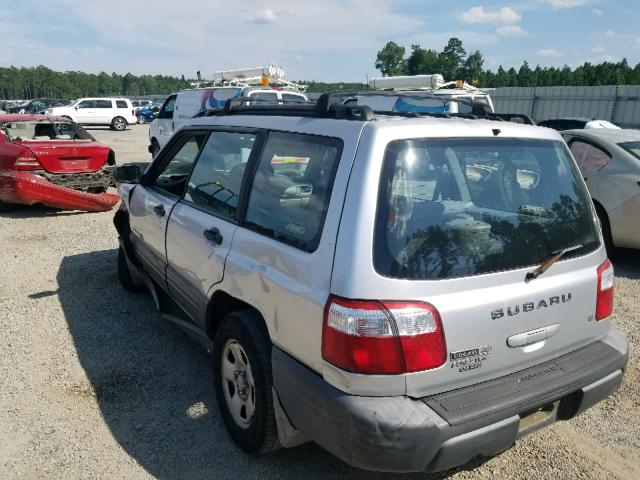 JF1SF63582H734347 - 2002 SUBARU FORESTER L SILVER photo 3