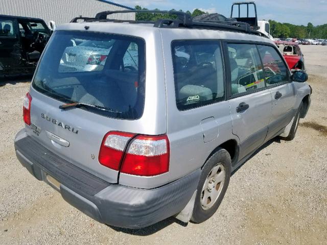 JF1SF63582H734347 - 2002 SUBARU FORESTER L SILVER photo 4