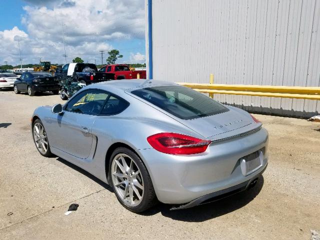 WP0AA2A84EK172870 - 2014 PORSCHE CAYMAN SILVER photo 3