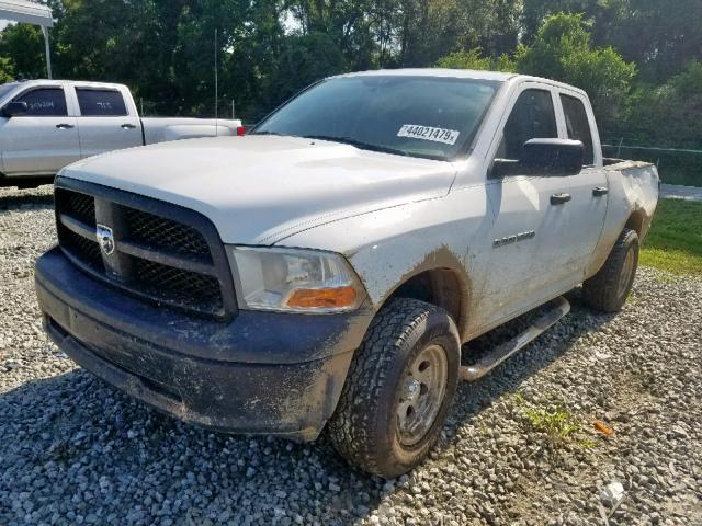 1C6RD7FP0CS240089 - 2012 DODGE RAM 1500 S WHITE photo 2