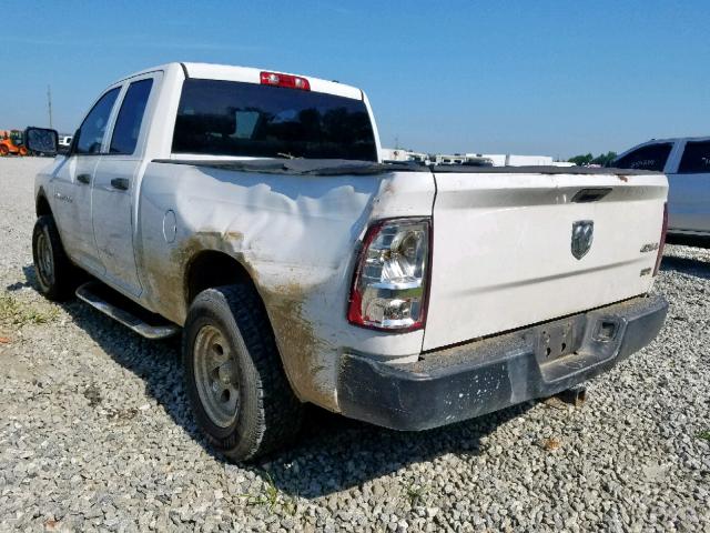 1C6RD7FP0CS240089 - 2012 DODGE RAM 1500 S WHITE photo 3