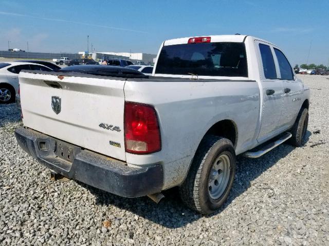 1C6RD7FP0CS240089 - 2012 DODGE RAM 1500 S WHITE photo 4