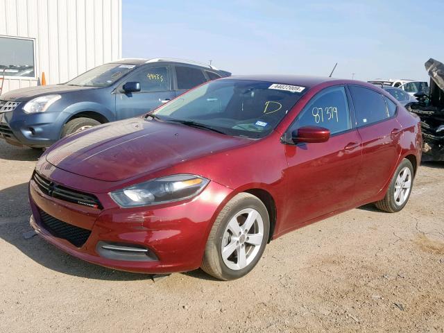 1C3CDFBB5FD330693 - 2015 DODGE DART SXT MAROON photo 2