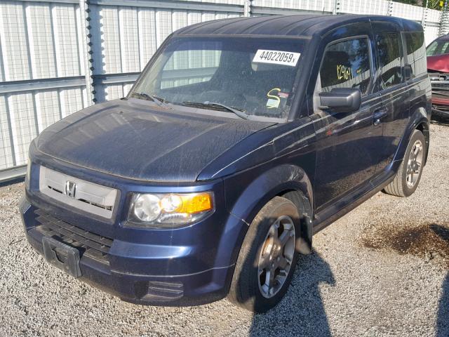 5J6YH18938L006755 - 2008 HONDA ELEMENT SC BLUE photo 2