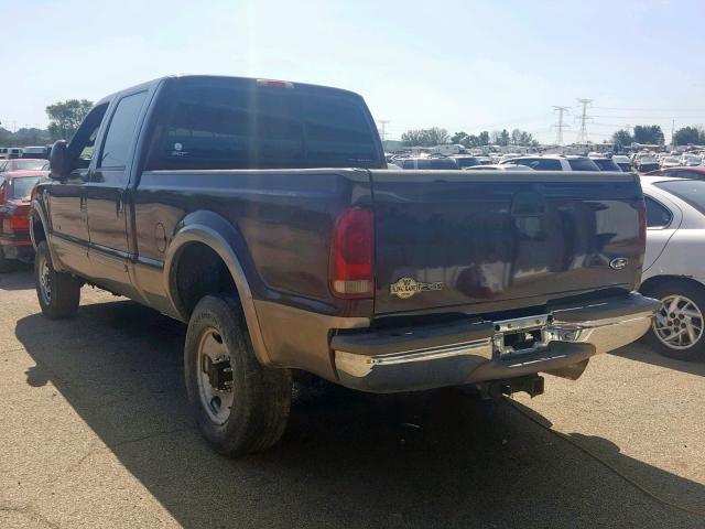 1FTSW31P53EC19824 - 2003 FORD F350 SRW S MAROON photo 3