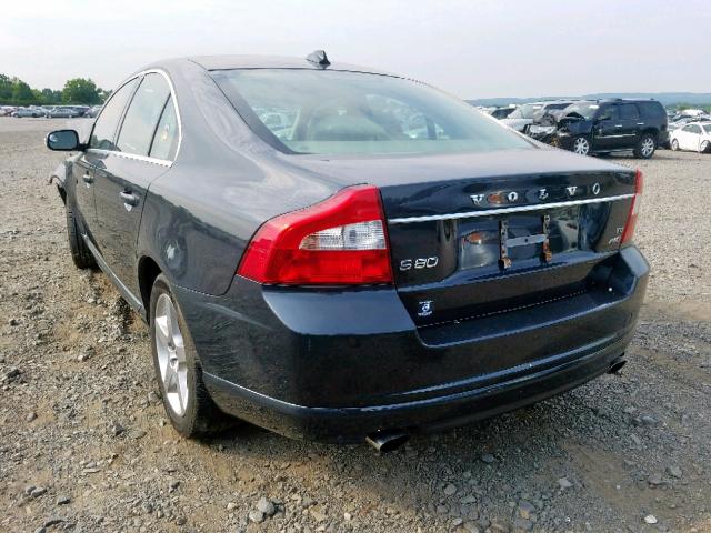 YV1AH992X91104227 - 2009 VOLVO S80 T6 BLACK photo 3