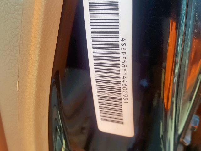 4S2DF58Y144602951 - 2004 ISUZU AXIOM XS Qara foto 10