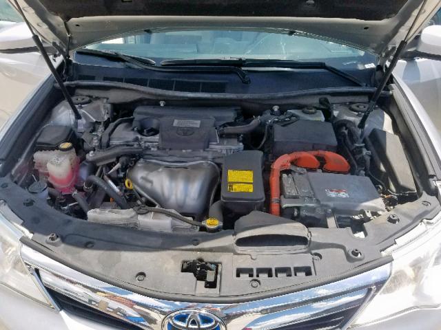 4T1BD1FK0CU016185 - 2012 TOYOTA CAMRY HYBR SILVER photo 7