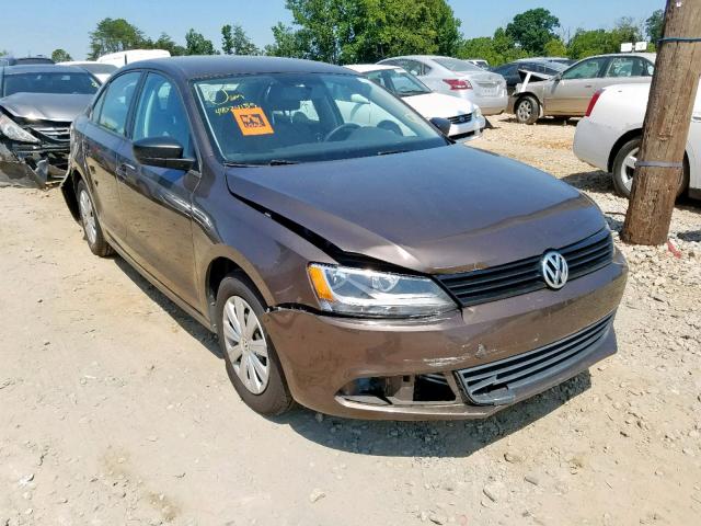 3VW1K7AJ4EM364793 - 2014 VOLKSWAGEN JETTA BASE BROWN photo 1