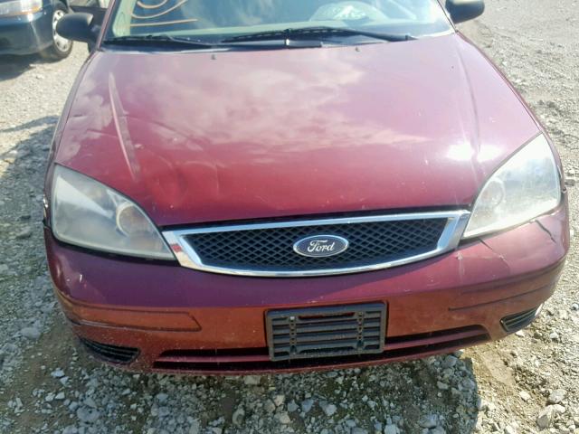 1FAFP34N87W175185 - 2007 FORD FOCUS ZX4 MAROON photo 7