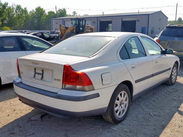 YV1RS61R022138706 - 2002 VOLVO S60 WHITE photo 4